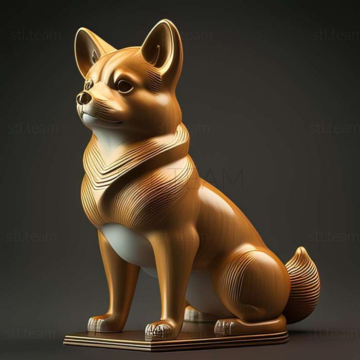 3D model Dzemon shiba dog (STL)